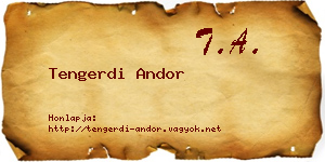 Tengerdi Andor névjegykártya