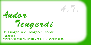 andor tengerdi business card